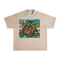 French Oak bucking bronco cowboy rodeo cactus and sunflowers Urban Heavy Tee - Artiststas