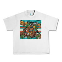Lunar Rock bucking bronco cowboy rodeo cactus and sunflowers Urban Heavy Tee - Artiststas
