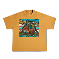 Peanut Butter bucking bronco cowboy rodeo cactus and sunflowers Urban Heavy Tee - Artiststas