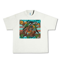 Pistachio bucking bronco cowboy rodeo cactus and sunflowers Urban Heavy Tee - Artiststas