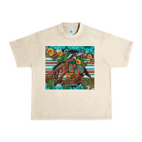 Sandshell bucking bronco cowboy rodeo cactus and sunflowers Urban Heavy Tee - Artiststas