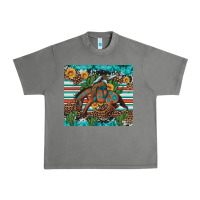 Tornado bucking bronco cowboy rodeo cactus and sunflowers Urban Heavy Tee - Artiststas