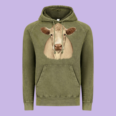Charolais Vintage Hoodie Designed By Jahusdesignshop