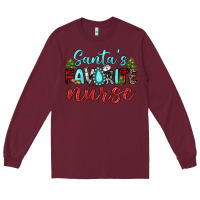Burgundy santa s favorite nurse Long Sleeve Tee - JahusDesignShop