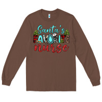 Chestnut santa s favorite nurse Long Sleeve Tee - JahusDesignShop