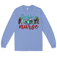 Colony Blue santa s favorite nurse Long Sleeve Tee - JahusDesignShop