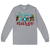 Heather Grey santa s favorite nurse Long Sleeve Tee - JahusDesignShop