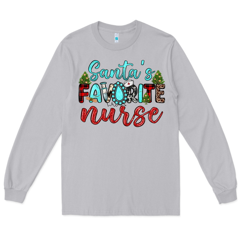 Santa S Favorite Nurse Long Sleeve Tee by JahusDesignShop | Teevron