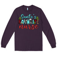 Plum santa s favorite nurse Long Sleeve Tee - JahusDesignShop