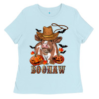 Baby Blue Boohaw Heifer Ladies Tee - RanaPortraitStore