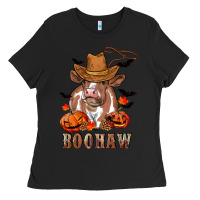 Black Boohaw Heifer Ladies Tee - RanaPortraitStore