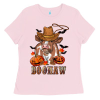 Bubblegum Pink Boohaw Heifer Ladies Tee - RanaPortraitStore