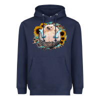 Navy Hedgehog with Sunflower Heavyweight Hoodie - Bettercallsaul