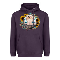 Plum Hedgehog with Sunflower Heavyweight Hoodie - Bettercallsaul