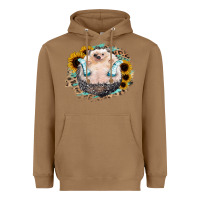 Hedgehog With Sunflower Heavyweight Hoodie | Teevron