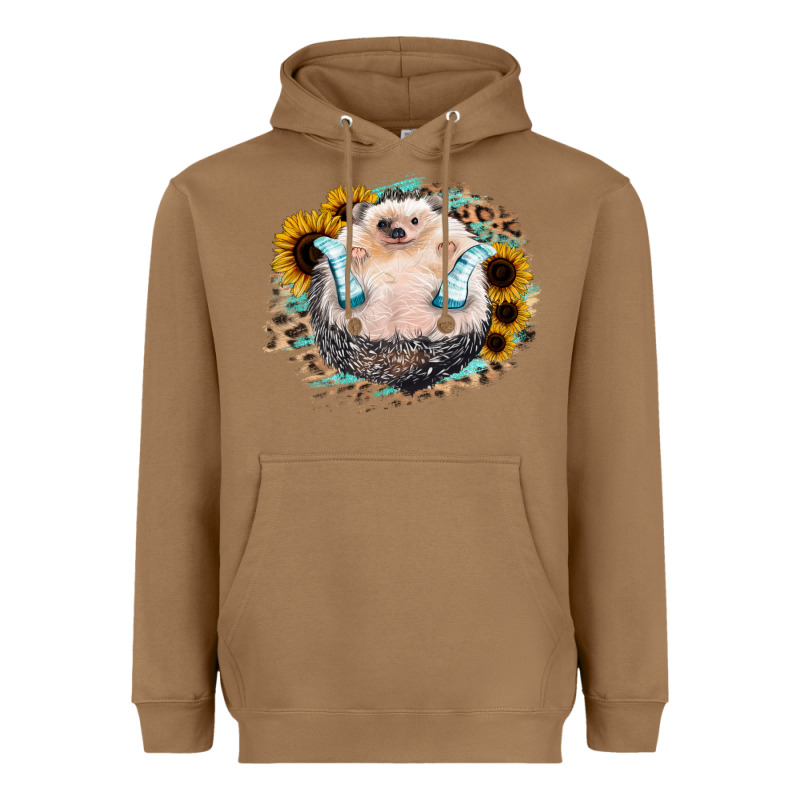 Hedgehog With Sunflower Heavyweight Hoodie by Bettercallsaul | Teevron