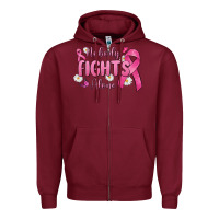 Burgundy nobody fights alone Zipper Hoodie - MaliasSmallBusiness