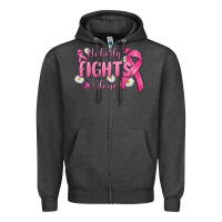 Charcoal Heather nobody fights alone Zipper Hoodie - MaliasSmallBusiness