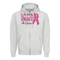 Dove Grey nobody fights alone Zipper Hoodie - MaliasSmallBusiness