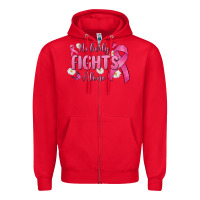 Red nobody fights alone Zipper Hoodie - MaliasSmallBusiness