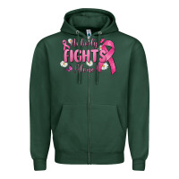 Sports Green nobody fights alone Zipper Hoodie - MaliasSmallBusiness