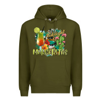 Army Green Midnight Margaritas Premium Hoodie - texasbilliewilder