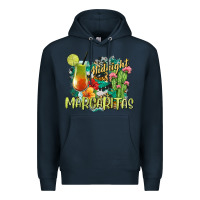 Navy Midnight Margaritas Premium Hoodie - texasbilliewilder