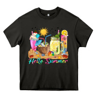 Asphalt hello summer drinks Heavy Core Tee - texasbilliewilder
