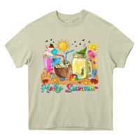 Mossy hello summer drinks Heavy Core Tee - texasbilliewilder