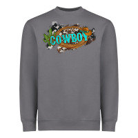Storm western cowboy and hat with cactus and cowhide Heavyweight Sweatshirt - Artiststas