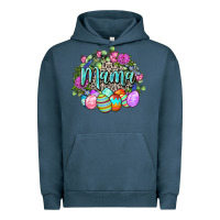 Pigment Midnight Navy Easter Mama Happy Easter Day Urban Hoodie - CowGirlArtShop