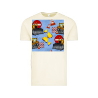 Vintage Arctic bulldozer seamles pattern Vintage Tee - BundleAndBundleShop