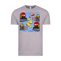 Vintage Zinc bulldozer seamles pattern Vintage Tee - BundleAndBundleShop