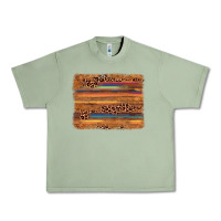 Oil Green leopard serape background Urban Heavy Tee - AdoDesignShop