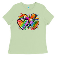 Matcha pride hearts Ladies Tee - texasbilliewilder
