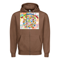 Chestnut im fine everything is fine with lights Zipper Hoodie - MaliasSmallBusiness