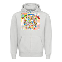 Dove Grey im fine everything is fine with lights Zipper Hoodie - MaliasSmallBusiness