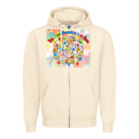 Sandshell im fine everything is fine with lights Zipper Hoodie - MaliasSmallBusiness
