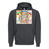 Smoke im fine everything is fine with lights Zipper Hoodie - MaliasSmallBusiness