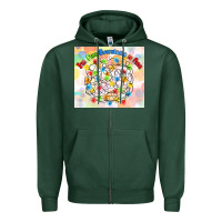 Sports Green im fine everything is fine with lights Zipper Hoodie - MaliasSmallBusiness