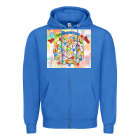 True Royal im fine everything is fine with lights Zipper Hoodie - MaliasSmallBusiness