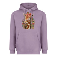 Lavender Giraffe with Floral Heavyweight Hoodie - Bettercallsaul