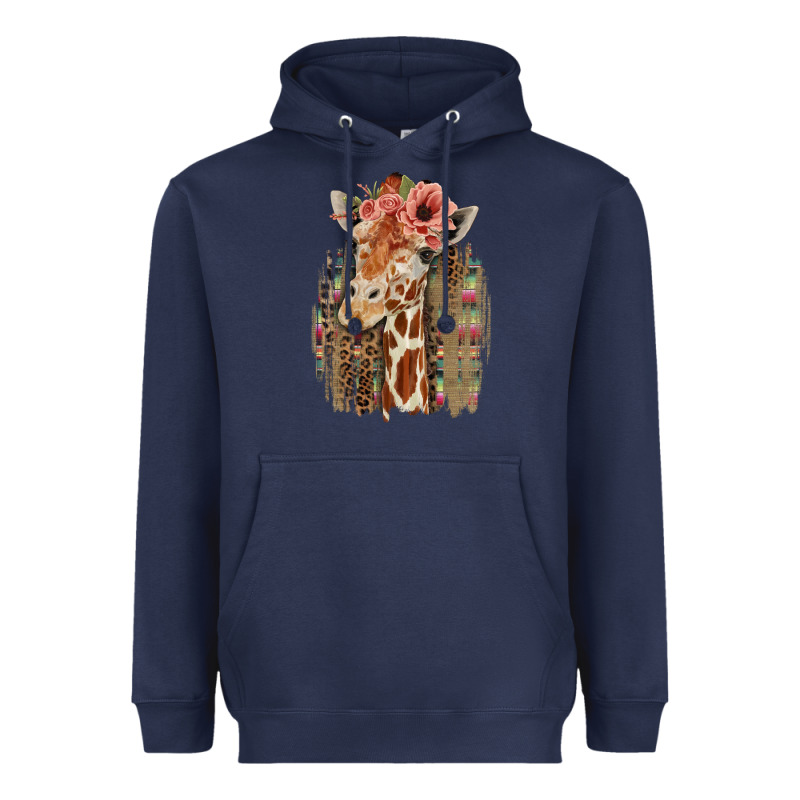 Giraffe With Floral Heavyweight Hoodie by Bettercallsaul | Teevron