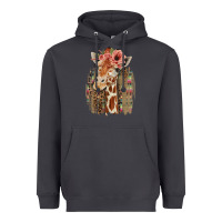 Smoke Giraffe with Floral Heavyweight Hoodie - Bettercallsaul