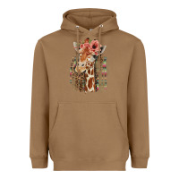 Toasted Coconut Giraffe with Floral Heavyweight Hoodie - Bettercallsaul