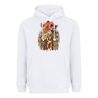 White Giraffe with Floral Heavyweight Hoodie - Bettercallsaul