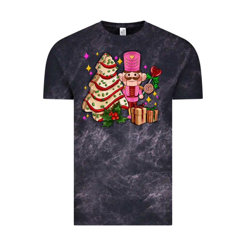 Christmas Tree Cake And Nutcracker With Gifts Ado Vintage Tee by AdoDesignShop | Teevron