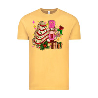 Vintage Mustard christmas tree cake and nutcracker with gifts ado Vintage Tee - AdoDesignShop