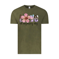 Vintage Olive love all day every day Vintage Tee - Artiststas