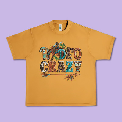 Rodeo Crazy Bucking Bronco Cowboy Urban Heavy Tee Designed By Artiststas